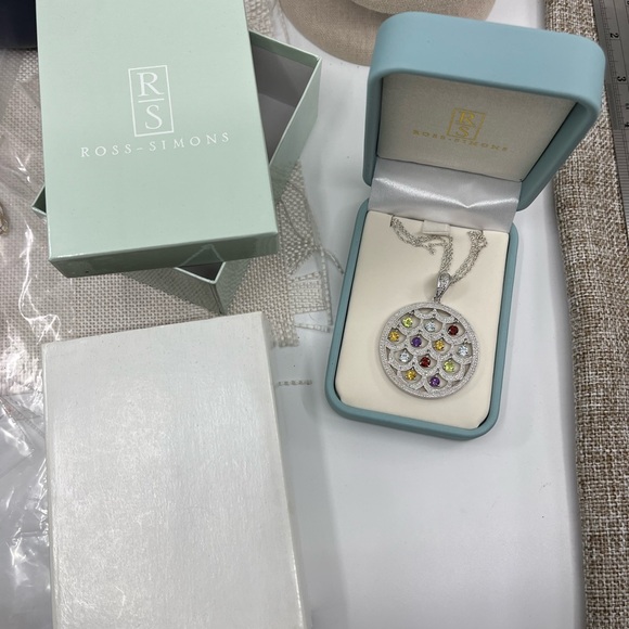 Ross-Simons Sterling Silver Multi-Gemstone Necklace – Vintage Statement Piece - Picture 15 of 17